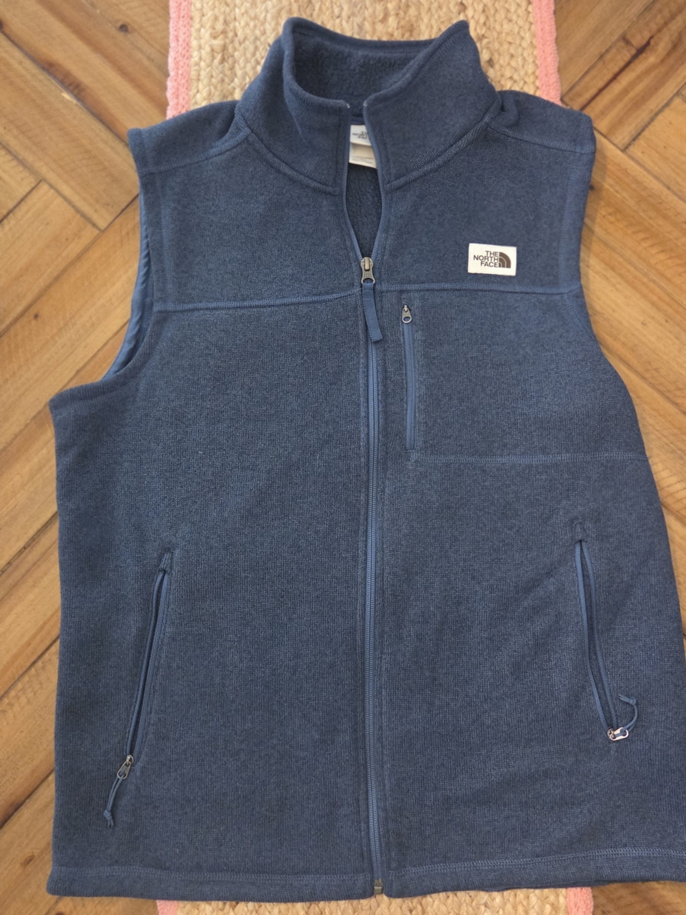 The North Face Kids' Navy Blue Fleece Full-Zip Vest